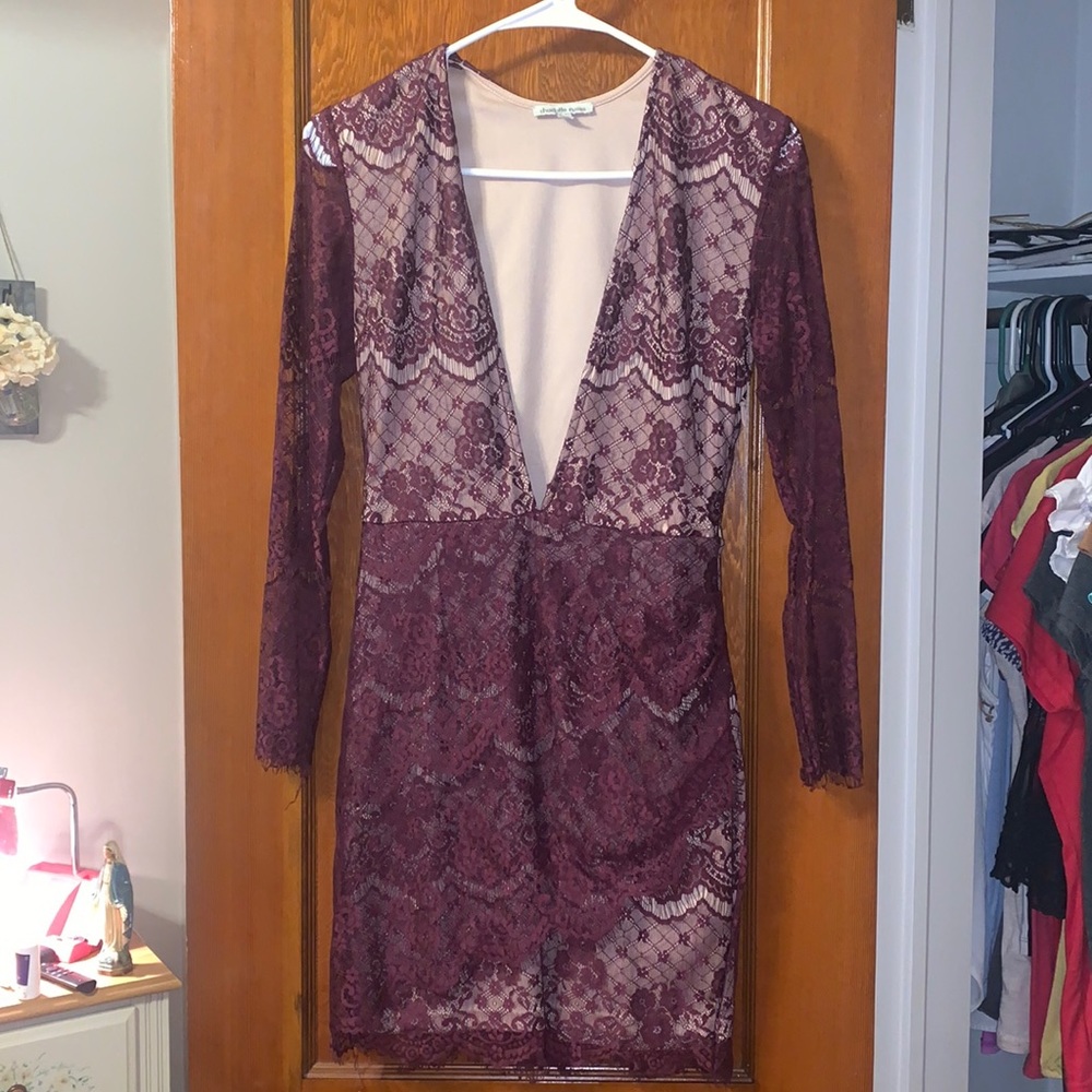 Charlotte Russe, purple, floral dress